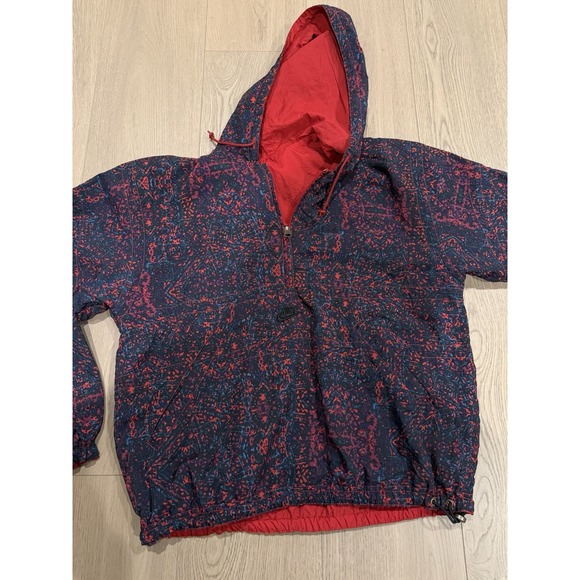 Vintage 90s Nike Reversible Windbreaker Jacket‎ Size S S Hoody Swoosh Center VTG